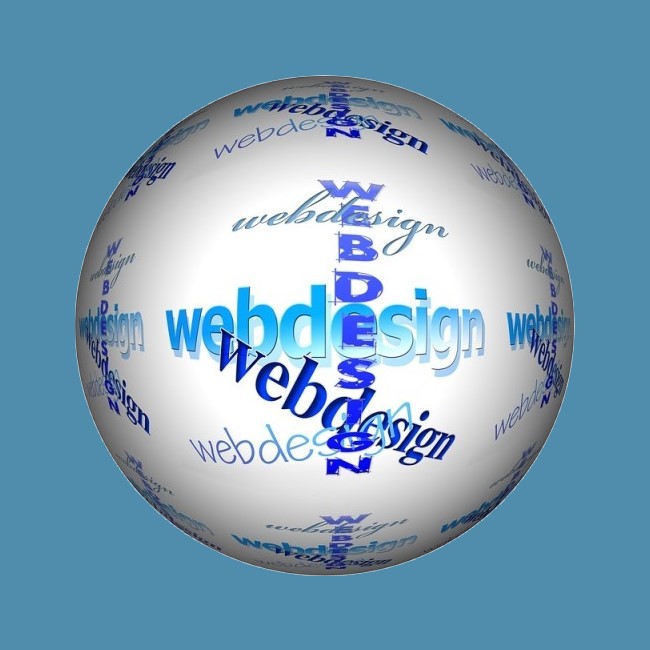Eine Kugel mit der Aufschrift Webdesign
